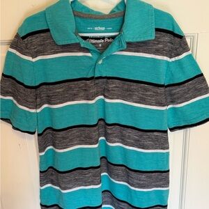 Urban Pipeline Blue and Gray Polo Shirt Casual Striped